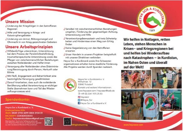 Heyva Sor a Kurdistanê – Flyer